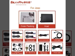 Sistema de cámara de 360 grados de gran angular para Jeep de 10 pulgadas con grabadora de conducción de asistencia de estacionamiento