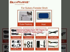 Sistema de cámara de automóvil de visión nocturna a 360 grados impermeable para Subaru Forest