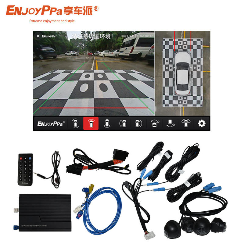 Sistema de seguridad de cámara de 360 grados de pantalla táctil para automóviles Ford SYNC 3 HD DVR de visión nocturna