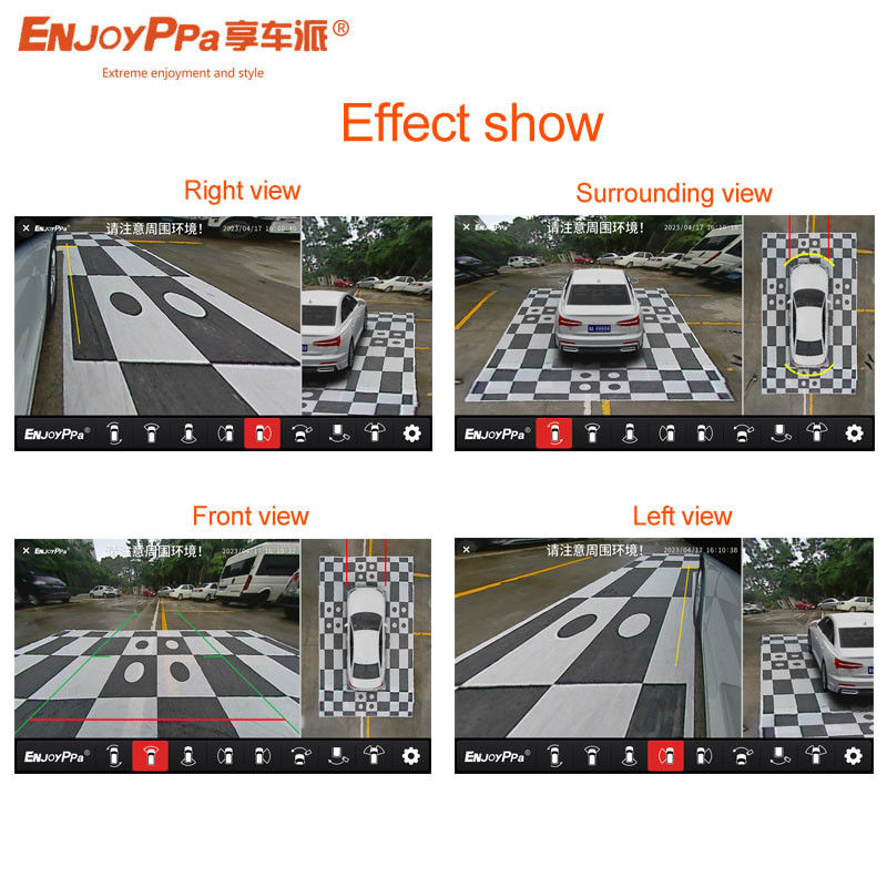 Sistema de seguridad de cámara de 360 grados de pantalla táctil para automóviles Ford SYNC 3 HD DVR de visión nocturna