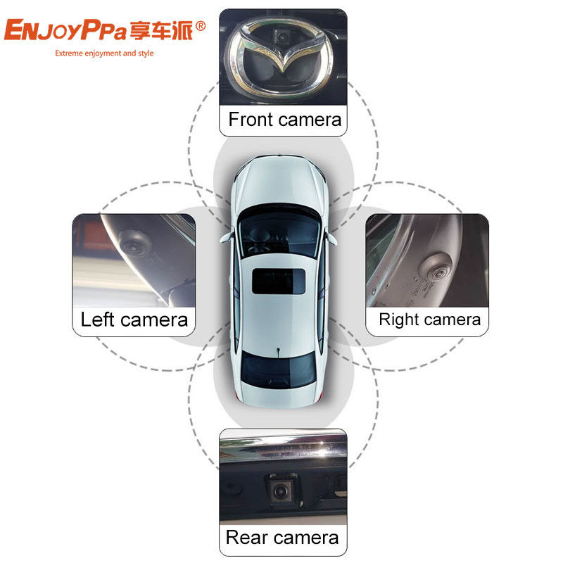 Display LCD 360 Sistemas de cámaras de automóviles para Mazda CX3 Decorador de grabación Cámara HD