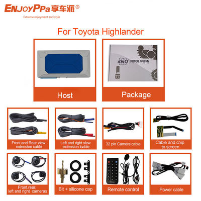 Kit de cámara de estacionamiento de visión nocturna 360 1080P para Toyota Highlander