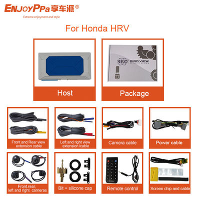 Sistema de cámara de automóvil de 360 grados con pantalla táctil para Honda HRV 4 Way Driving Recorder