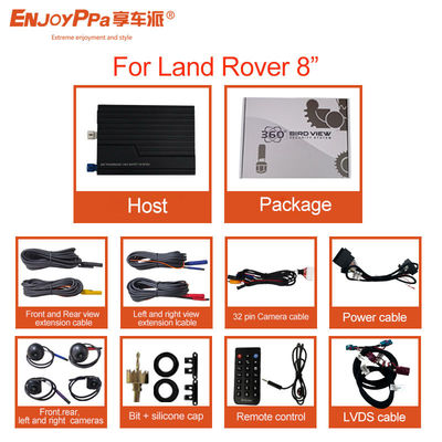 Sistema de cámara de automóvil de 360 grados para Land Rover 8' pantalla de grabación de conducción de 4 vías