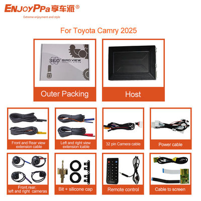 1080P 360 Sistema de cámara de automóvil Asistencia de estacionamiento para Toyota Camry 2025