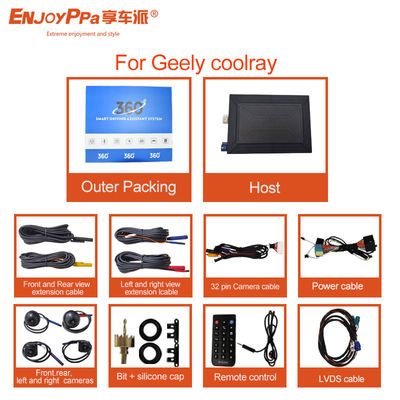 Sistema de cámara de coche a 360 grados impermeable para la seguridad de vigilancia Geely Coolray